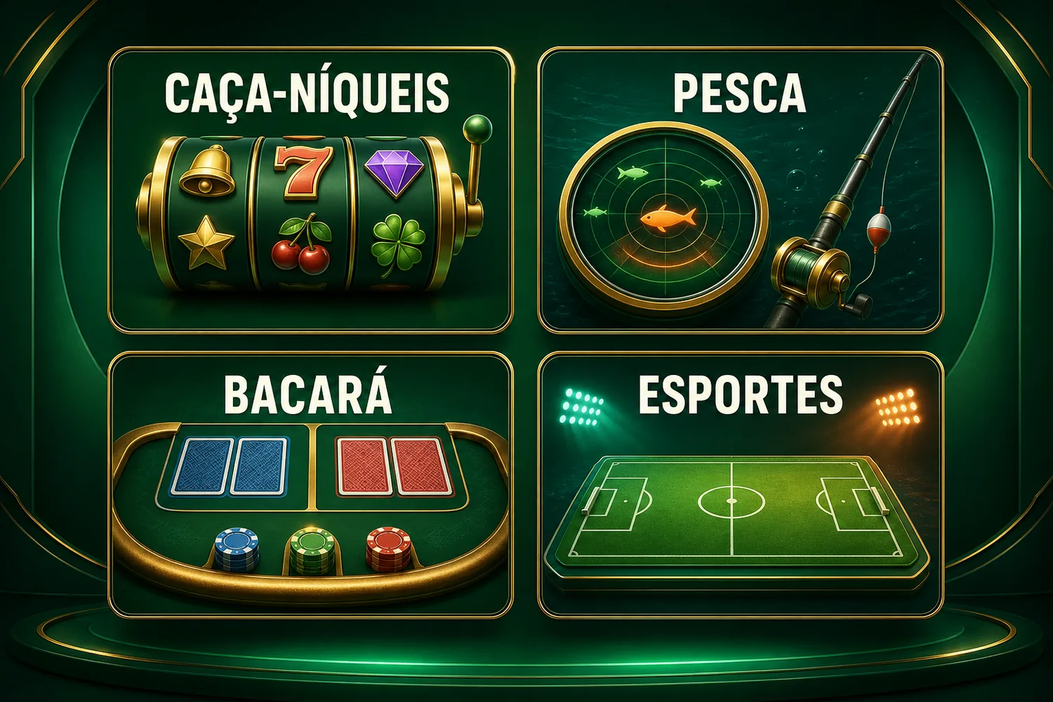 Comparação entre caça-níqueis, pesca, bacará e esportes na 7700bet
